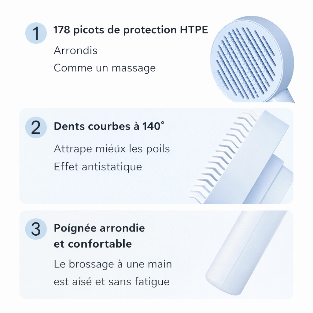 Brosse anti-poils  chien et chat